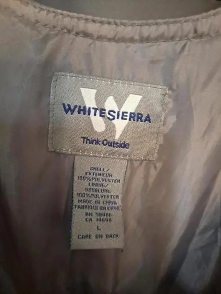 White‎ Sierra Insulated Overall Snow Pants Gray Size Large